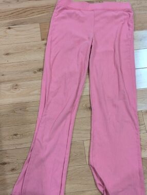 Epic Threads Pink Ribbed Boot-Cut Knit Pants